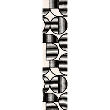 Nordby Geometric Arch Scandi Striped Area Rug